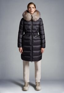 Parkas en duvet de canard blanc pour femme, veste à fermeture éclair, capuche, fourrure rayée, manteaux longs et Slim, collection automne-hiver 2023, MK23026