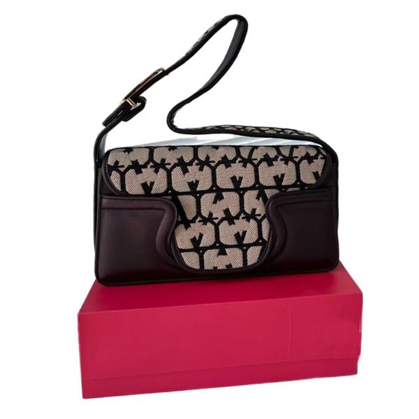 2023 AV Mini-sac de boîte pliante, sac de créateur hamac hobo, sac à aisselles, sac à bandoulière pour femme, sac à bandoulière, sac pour téléphone portable haut de gamme de grande capacité, portefeuille avec logo à motif complet