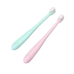 2023 Baby Tooth Protector Children's Soft Hristle Brosse de dents petite tête environ dix mille poils Brosse à dents Cylindre Single Pack