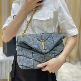 10A Luxe Designer Tas LOULOU Puffer Cowboy Tassen denim Blauw Zwart Schoudertas handtassen tas Dames handtas Mode Tas Smother cossbody portemonnee bakken dhgate tas