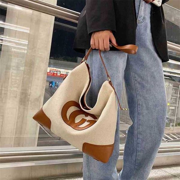 2023 Sacs Outlet Vente en ligne Design Lazy grande capacité de loisirs pour femmes nouveau sac fourre-tout polyvalent une épaule sac portable Sacs à main