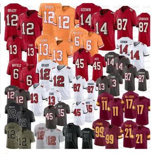 2023 Baker Mayfield 12 Tom Brady voetbaljersey Chris Godwin Rob Gronkowski Devin White Mike E Ed Jerseys