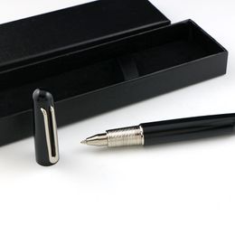 Stylo à bille 2023, stylo signature neutre, porte-stylo évidé, porte-stylo plat, stylo en métal, poignée de main filetée, stylo à bille précieux à tête ronde