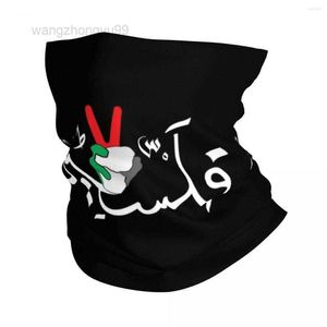 2023 Bandanas Palestine Nom de calligraphie arabe avec drapeau palestinien Bandeau à main Chauffe-cou Randonnée Cyclisme Tube Visage Bandana