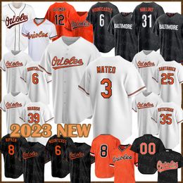 2023 Honkbalshirts New 3 Jorge Mateo Orioles 6 Ryan Mountcastle 39 Kyle Bradish Adley Rutschman Anthony Santander Adam Frazier Gunnar Henderson