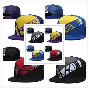 2023 Basketball Net Snapback Chapeaux Équipe Bleu Rouge Noir Violet Couleur Cap Équipes Snapbacks Casquettes Réglables