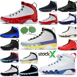 2023 Zapatos de baloncesto Citurs Sneakers Gym Red Unc Bred Racer Pearl Blue Statue White University Gold Silver Glitter Jumpman 9 para hombres Jorden 9S JORDON