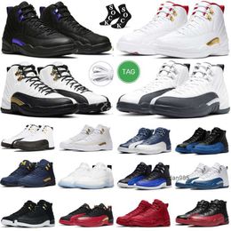 2023 chaussures de basket jumpman 12 12s formateurs pour hommes Flu Game Hyper Royal Royalty Taxi Nylon Michigan Gym Red Playoff Stealth Black Taxi University