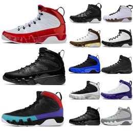 2023 Chaussures de basket-ball Baskets Sports Traienrs Gym Rouge Noir Bleu Université Or Changer le monde Jumpman 9S Hommes 9 Hommes Dream It Do Unc Statue JORDON