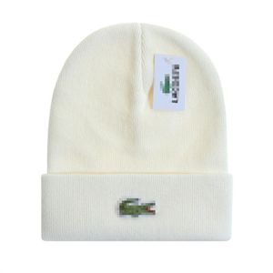2023 Diseñador de gorro Geanie Winter Hat Bonnet Sombreros Dile para hombres y mujeres Toallas calientes de lana de tejido para gorros de esquí Letters Accesorios de moda Croco2