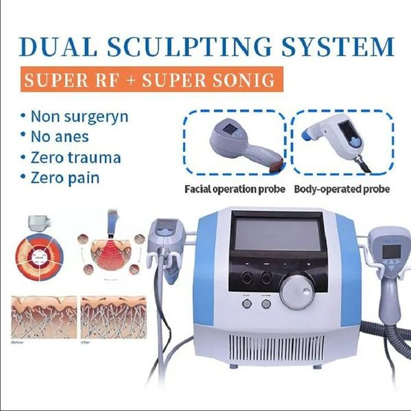 2023 Beauty Machine Portable Ultrasonic body amincissant la perte de poids visage lifting Waesen salon utiliser la machine avec 2 poignées à vendre