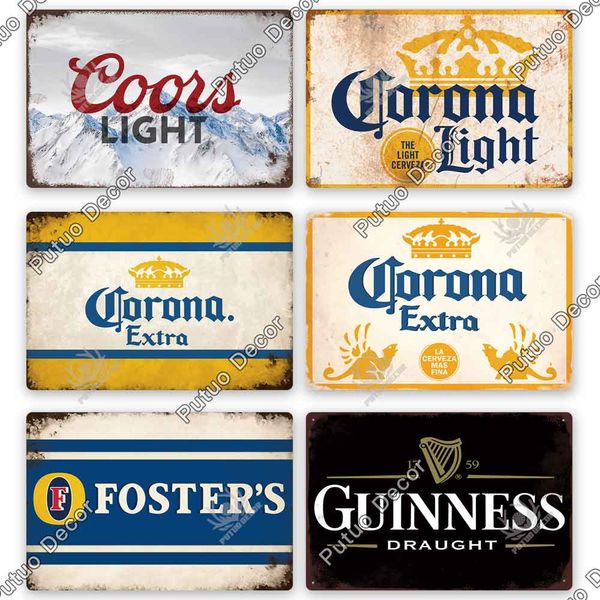 2023 Beer Vintage Tin Sign Metal Sign Plaque Décorative pour Pub Bar Mur Man Cave Salon Club Porte Décor Peinture pour Salon Meilleure qualité