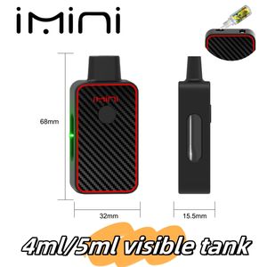 2023 más vendido 3 ml 4 ml de vaporizador desechable vaporizador Cartucho de bobina de cerámica 380mAh Cápsula de vaporizador de aceite grueso recargable con puerto de carga Elemento de calefacción de cerámica