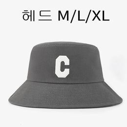 Chapeau seau à grande tête XL pour hommes et femmes, casquette grise avec lettre C, Panama, grand pêcheur de luxe, Bob Beach Sun, 2023, 240229