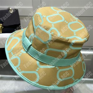 2023 Big Letters Damesontwerper Bucket Hat Mens Summer Sun Hat Jacquard Luxury cap unisex mode flat gemonteerde strandhoed