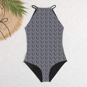 2023 Bikini Diseñador Trajes de baño para mujer Conjunto de baño de playa Conjunto de dos piezas Bikinis Malla Carta Bordado Perspectiva Encaje Traje de baño sexy S-XL