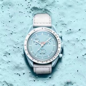 2023 Bioceramic Moon Watch Quartz Chronograph Men's Watch Mercury Mission 42mm Nylon Luxury Watch Limited Edition