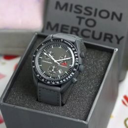 2023 Bioceramic Moon Watch Sales Hot Quartz Chronograph Men's Watch Mercury Mission 42mm Nylon Luxury Limited Edition