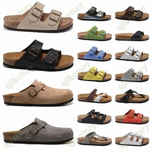 2023 Birks Arizonas Gizehs sandalen Slippers caliente verano Hombres Slippers Mujeres planas Zapatillas de corcho zapatos casuales boston