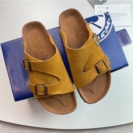 2023 Birks verstopt kurkontwerper vrouwen sandalen arizona zacht voetbed gizeh unisex slippers caliente verano flip flops hombres mujeres strand schuifregelaars buiten indoord