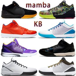 Zapatillas de diseñador KBS 4 Protro Mambacita zapatillas de baloncesto Mamba Zoom 4 Series GIGI Men Trainers Final MVP Home POP Black mamba Lakers Sports Outdoor Sneakers con caja