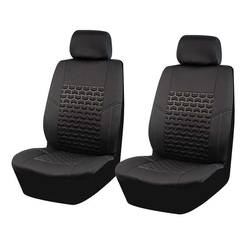 Zwarte universele 4 mm spons autostoelhoezen Sportief ontwerp met drie ritsen Achterbank Split auto-accessoires interieur
