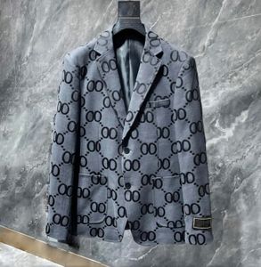 2023 Blazers mezcla estilo diseñador otoño lujo para hombre outwear abrigo slim fit casual animal rejilla geometría patchwork impresión masculina moda vestido traje
