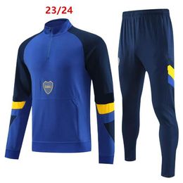 2023 Boca Juniors Voetbaljack Heren Trainingspak Set 23/24 MARADONA TEVEZ DE ROSSI Voetbaltrainingspak met lange trekmouwen Trui Jogging