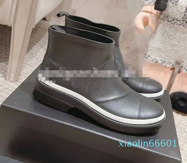 Bottes de pluie à la mode, montre éclatée, chaussures Martin de Style britannique avec lettres supérieures, 2023