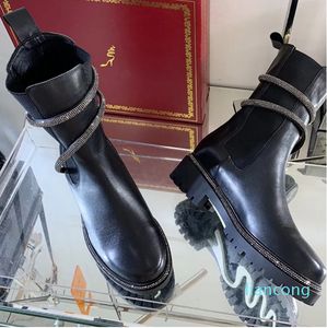 Bottines serpent à bout rond, bottes de marques de luxe lourdes, à la mode, 2023