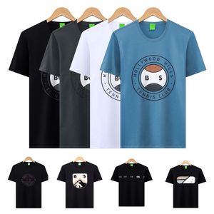 2023 BOSSS MENS T-shirt Hoogwaardige vrijetijdstijd Mode T-shirt Ronde Nek Ademend Top Business Summer Shirt Casual Tee Man Tops Bosss Designer Men Size M-XXXLl