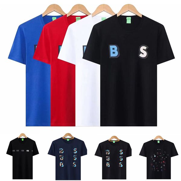 2023 Boss Mens T-shirt High Quality Leisure Time T-shirt Fashion Round Coule Breathable Top Business Summer Summer Tee Casual Man Tops Designer Men Size M-xxxl