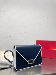 2023 Boutique Sac enveloppe AV Original en cuir multicolore moyen flip épaule design sac à bandoulière 10A sac de designer sac de téléphone portable portefeuille porte-monnaie 24cm Lady sac
