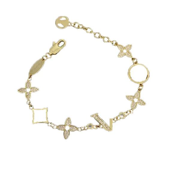 2023 Bracelet Femmes Cuffers de manchette Lettre de créateur bijoux Diamond Gold plaqué Bracelet Bracelet Giftantiallergy and Nonfading1