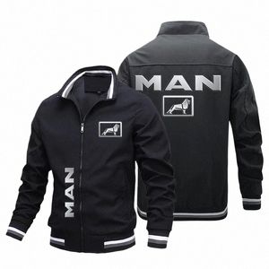 2023 Marque Automne et hiver Men's Truck MAN Car Brand Logo Imprimer Manteau à glissière pour hommes et sweat-shirt Veste décontractée Personnaliser o5BU #