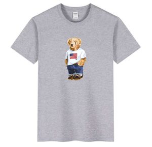 2023 Marca Bear Polo Shirts Camisetas para hombres Camisa de diseñador Deportes Verano Algodón Moda para hombre Mujeres Tees Negro Ropa de lujo Dunks 85