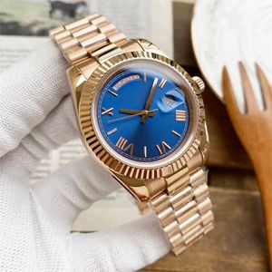 2023 Merkontwerper Mens Women Women Fashion Mechanical Automatic Watches Luxury Watch Leather Day Date Moon Fase Movement Men Polshorloges