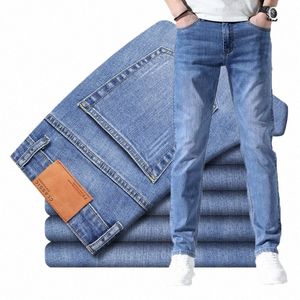 2023 Merk Voorzien Rechte Pijpen Klassieke Busin Casual Jeans Fiable Jonge Mannen Slanke Jeans Y0u0 #