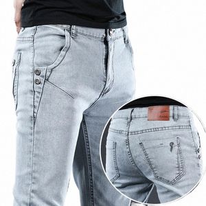 2023 Marca Hombres Jeans Slim Fit Skinny Denim Jeans Diseñador Elástico Jeans rectos Pantalones elásticos para hombres k6l8 #