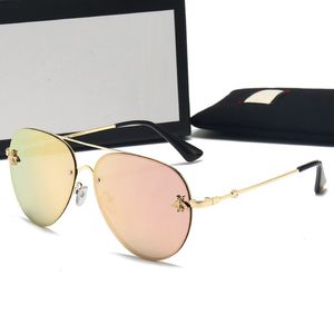 2023 marque lunettes de soleil design femmes hommes designer haute qualité mode métal surdimensionné lunettes de soleil vintage femme mâle UV400 avec boîte