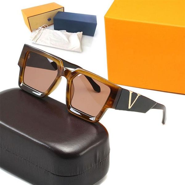 2023 Marca Mujer Gafas de sol Imitación Hombres de lujo Gafas de sol 6200 Protección UV Hombres Diseñador Anteojos Gradiente Mujeres Gafas WI302J