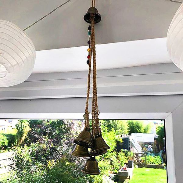 2023 BRONZE BELL PENDANT PRENDANT VINTAGE VINGE POURCE ÉINS CHIMES DIY MÉTAL METH SNECLOP