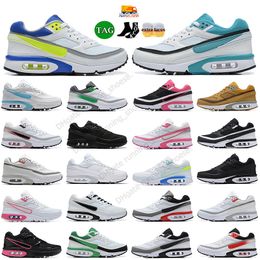 2024 BW Mens Chaussures de course Sneakers og noir blanc pur platine Lyon Persian Violet Beijing Green Pink Women Mens Athletic Cushion Trainers Designer