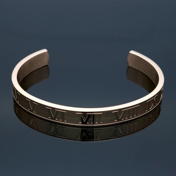 2023 C en forma de números romanos pulseras con dijes brazalete Simple joyería de moda para mujeres joyería de boda