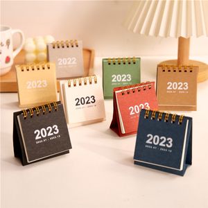 2023 Calendrier Delate Simple Bureau rafraîchissant Mini Bureau Note Coil Calendrier Book Office School Supplies Table Planner Planner Agenda