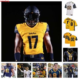 Maillot de football des Golden Bears de Californie 2023 5 Raymond Woodie I 1 Jaydn Ott 11 Mavin Anderson 7 David Reese 95 Akili Calhoun 13 Nyziah Hunter 24 Marcus Scott