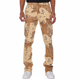 2023 Camo Cargobroek Grote Maat 3XL Rechte Broek Camoue Print Grote Zakken Streetwear Populaire Bodems b7xG #