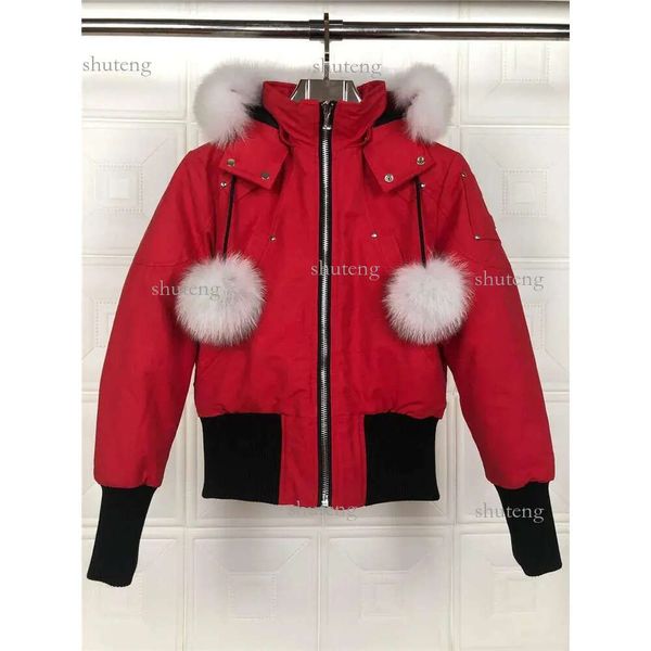 2023 Canada Scissors Court Down Jacket Bomber Jacket Winter Short Décorations Igner Down Jacket pour femme Rouge Blanc Noir Down Femme Xs-XL 29 614