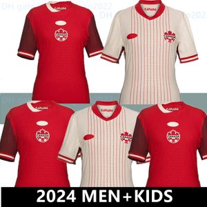 New Canada Soccer Jersey Maillot de Foot 2024 Copa America Cup Kids Kit 2025 Canadian National Team Football Shirt 24/25 Home Away Player Version Buchanan Men Kids