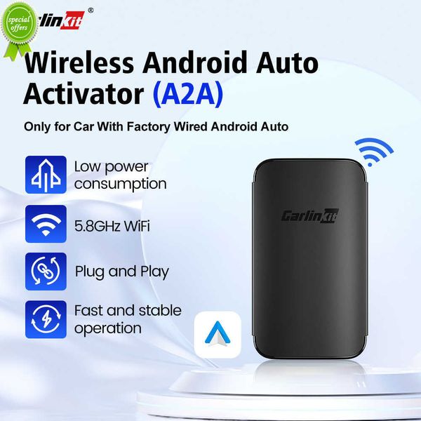 2023 CarlinKit Android Auto adaptador inalámbrico Smart Ai Box Plug And Play Bluetooth WiFi conexión automática para coches Android con cable
